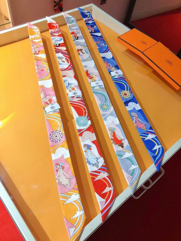 Hermes silk ribbon 5X86cm E050945